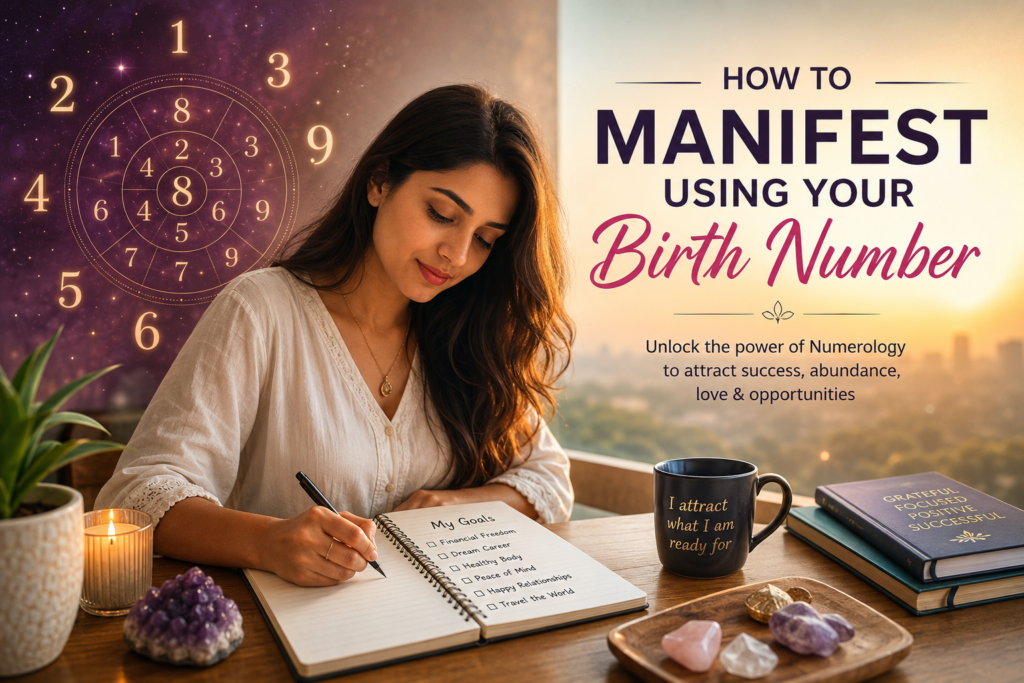 How to manifest using your birth number numerology guide infographic
